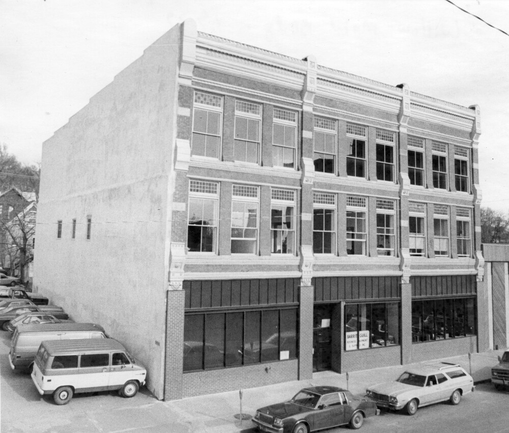 Three story brick commercial building
