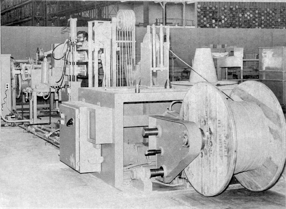wooden spool cable and other equipment in a storage facility