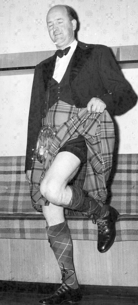 A man wearing a kilt.
