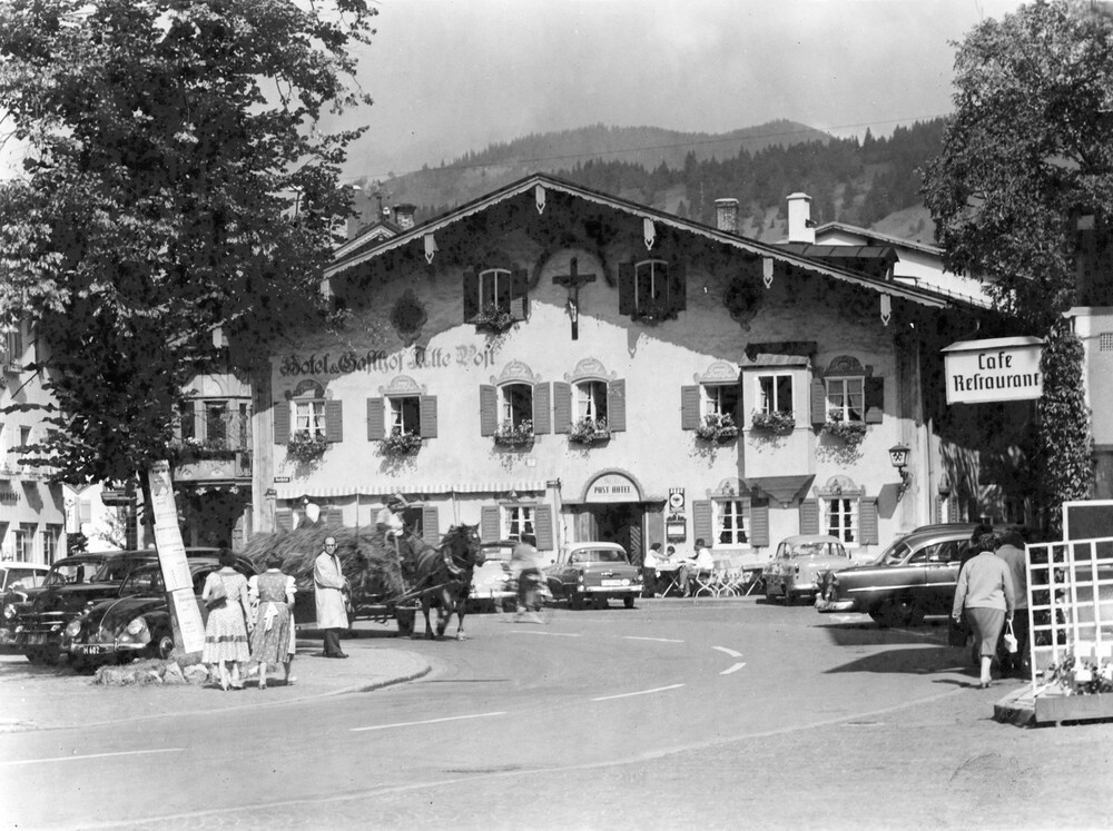 German style hotel building.