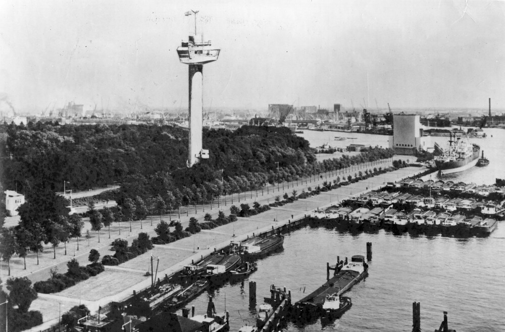 Harbor filled with boats.