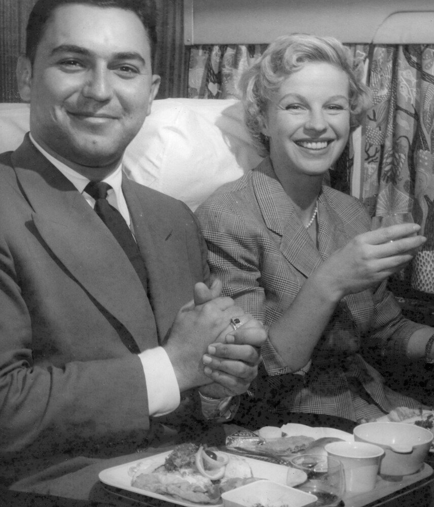 Smiling man and woman.