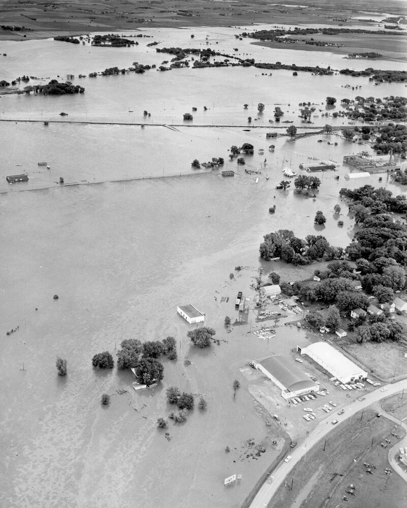 Flooded farmland.