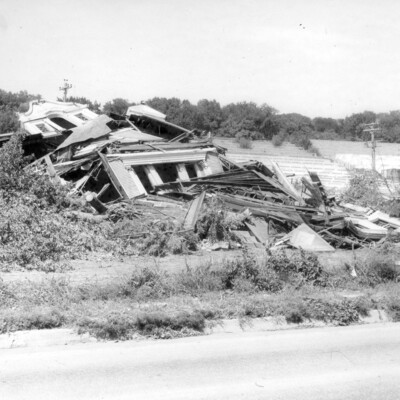Photo of demolition site of a building