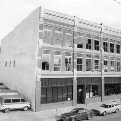 Three story brick commercial building