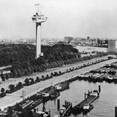 Harbor filled with boats.