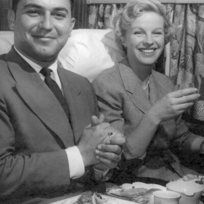 Smiling man and woman.