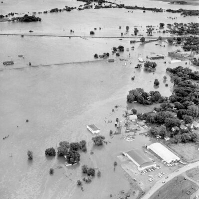 Flooded farmland.